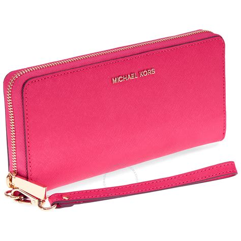 michael kors jet set md slim wallet pink|overstock michael kors wallet.